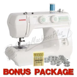 Janome 2212 12 Stitch Full Size Freearm Sewing Machine, 860SPM & FREE BONUS PACKAGE